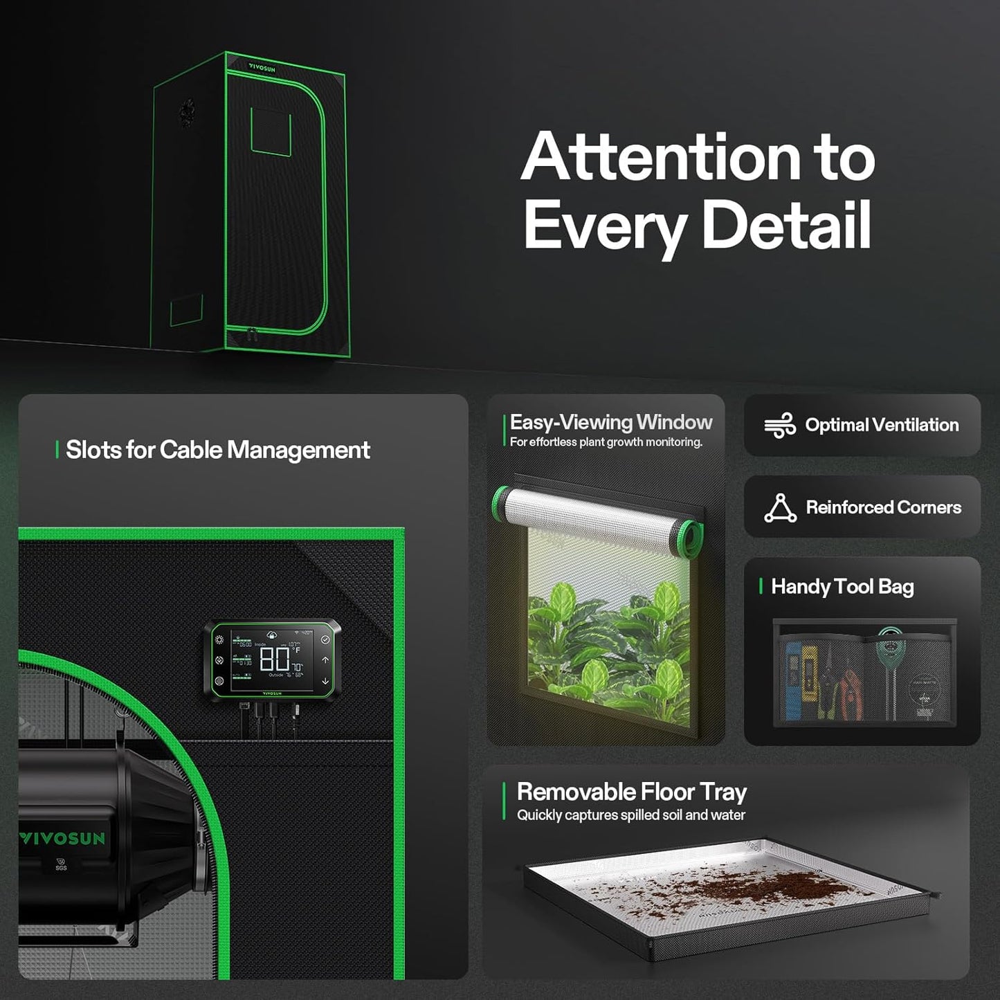 VIVOSUN S448 4x4 Grow Tent,