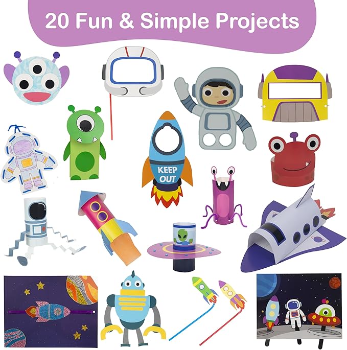 20 Crafts in a Box🎨Simple Paper Crafts for Kids✂