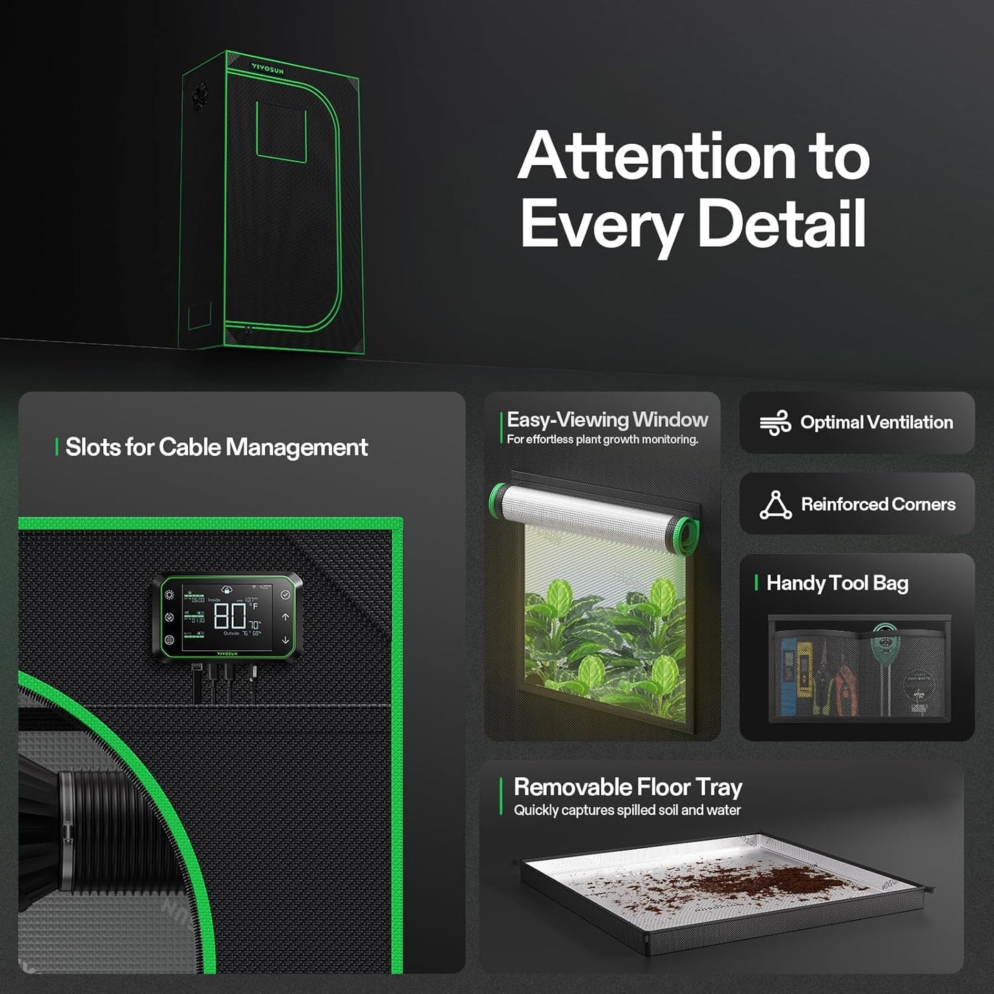 VIVOSUN S448 4x4 Grow Tent,