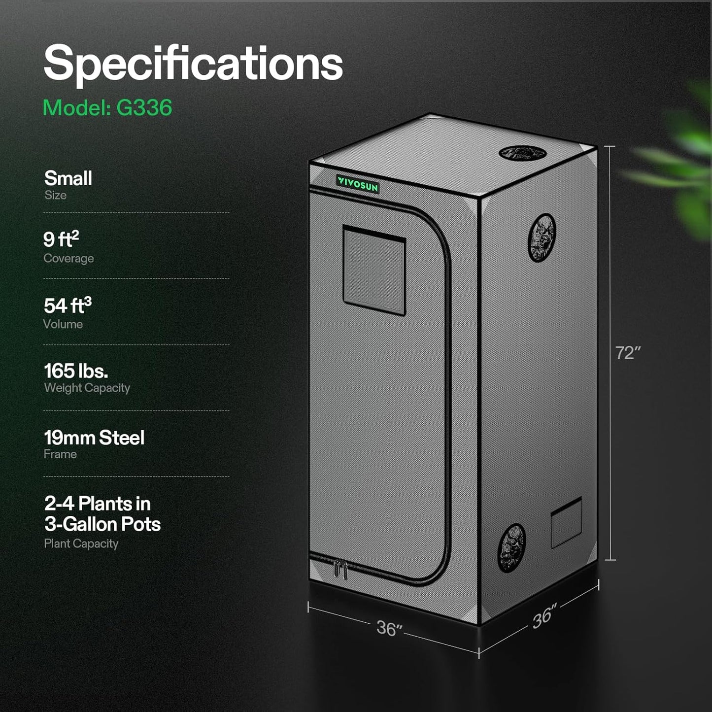 VIVOSUN S448 4x4 Grow Tent,