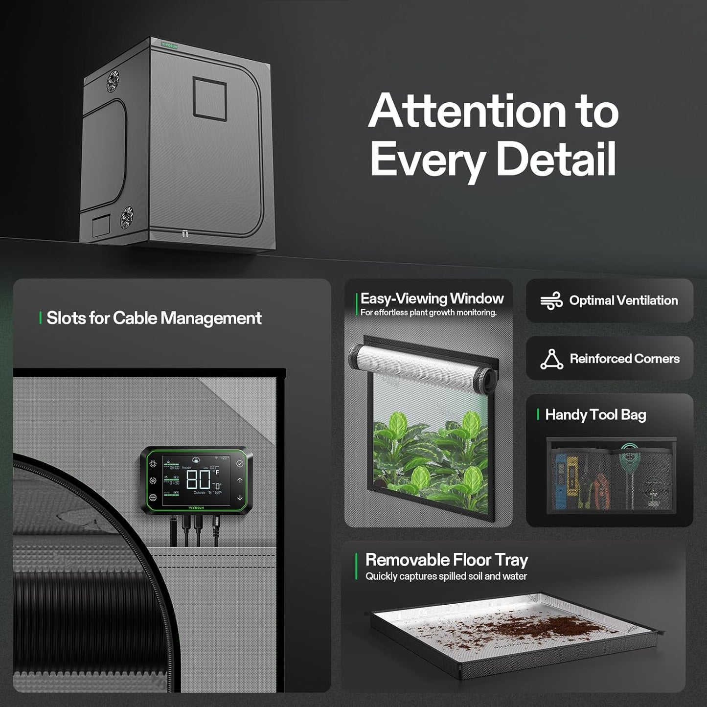 VIVOSUN S448 4x4 Grow Tent,