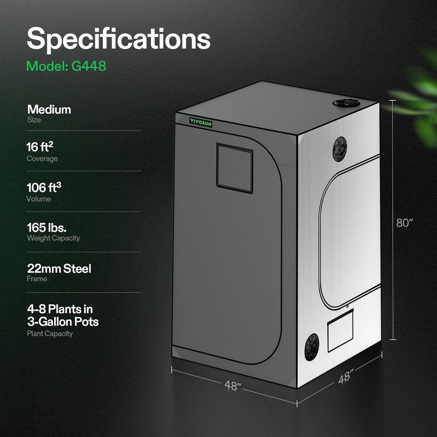 VIVOSUN S448 4x4 Grow Tent,