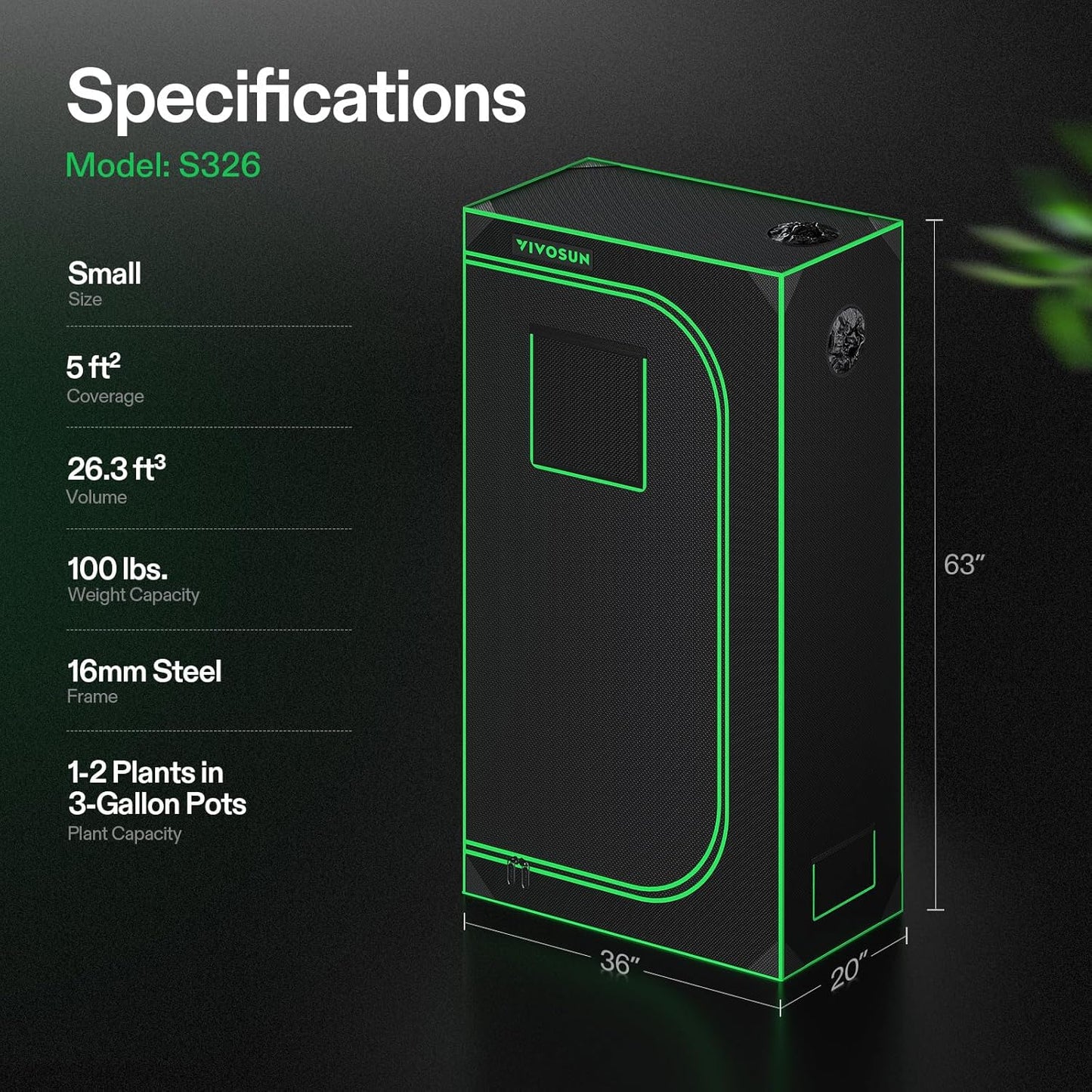 VIVOSUN S448 4x4 Grow Tent,