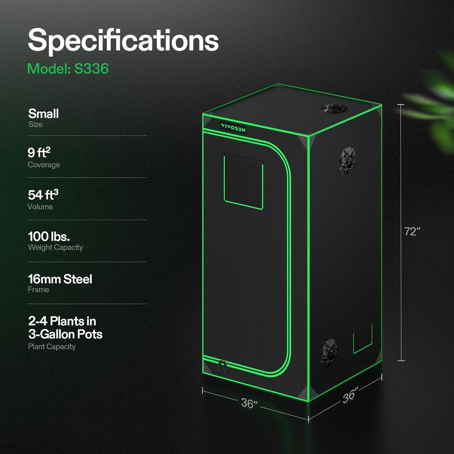 VIVOSUN S448 4x4 Grow Tent,