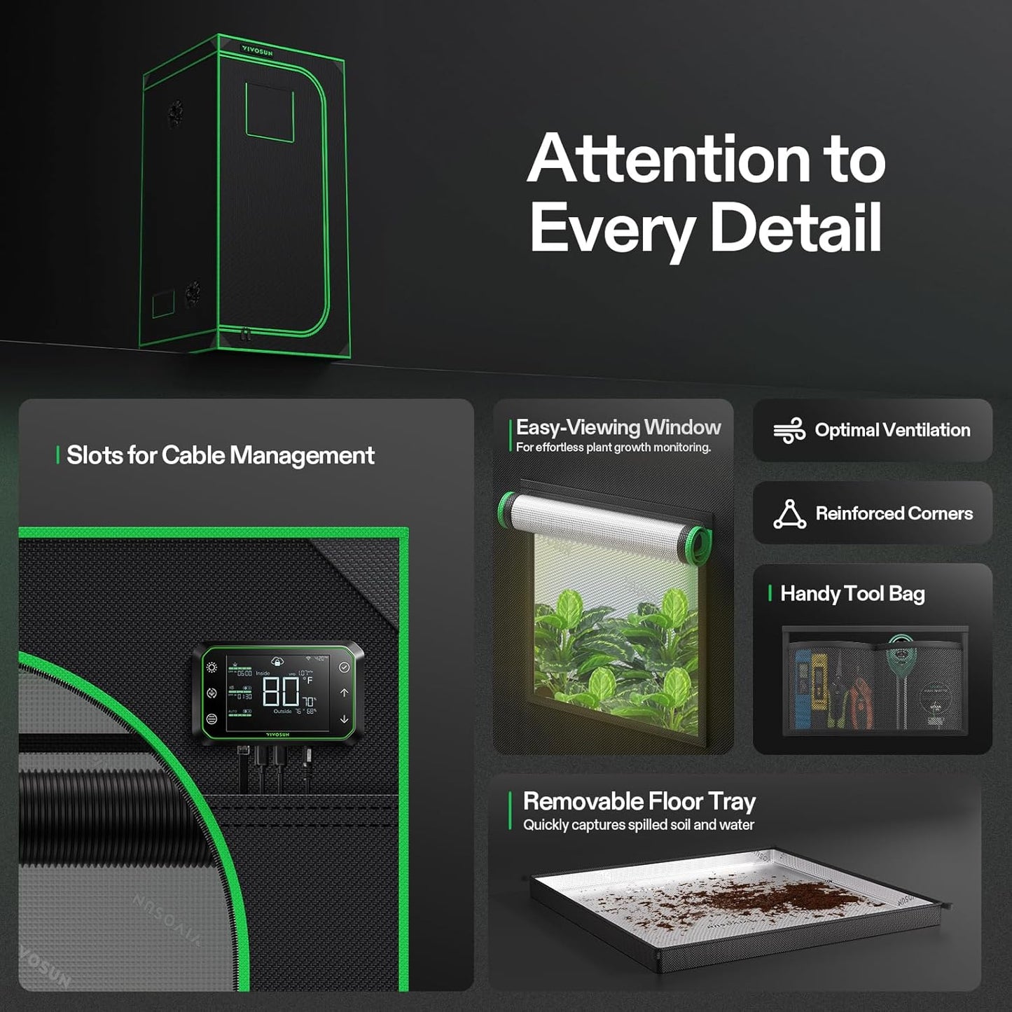 VIVOSUN S448 4x4 Grow Tent,