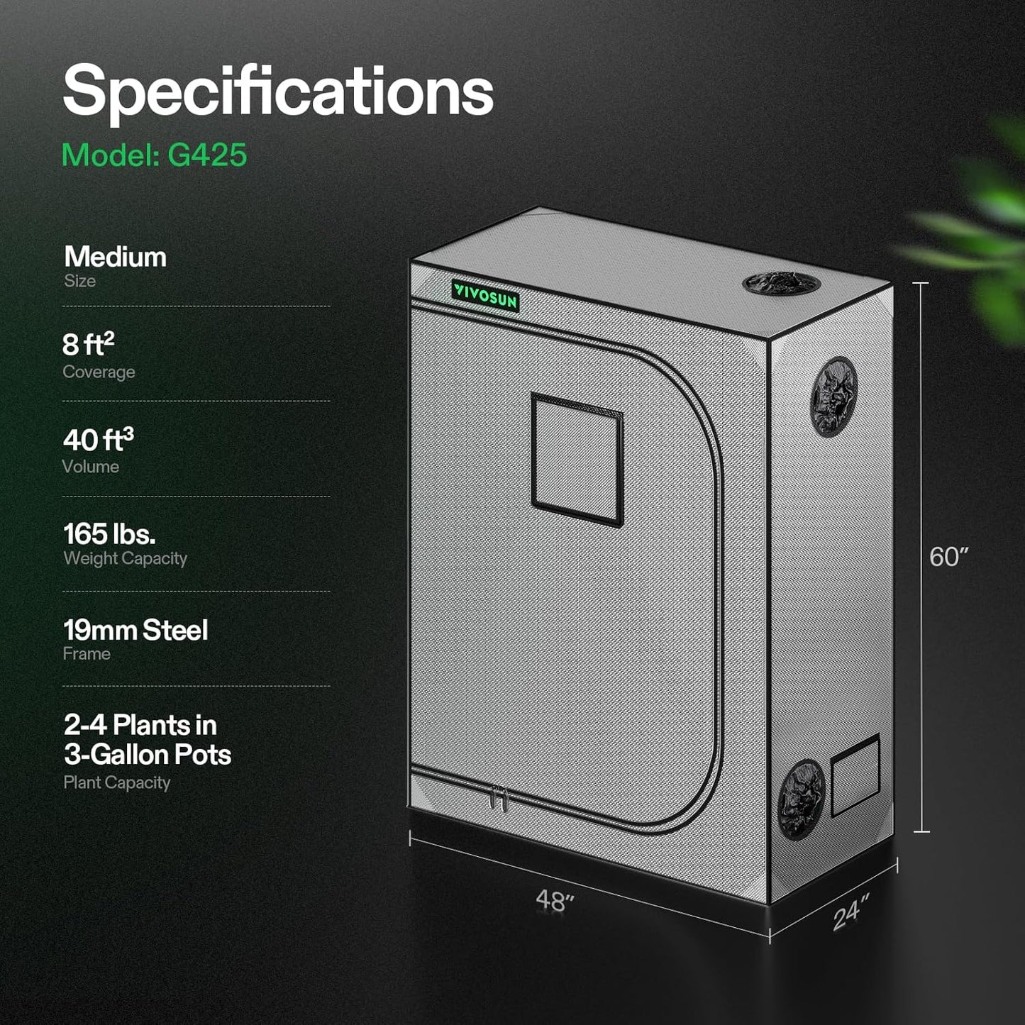 VIVOSUN S448 4x4 Grow Tent,