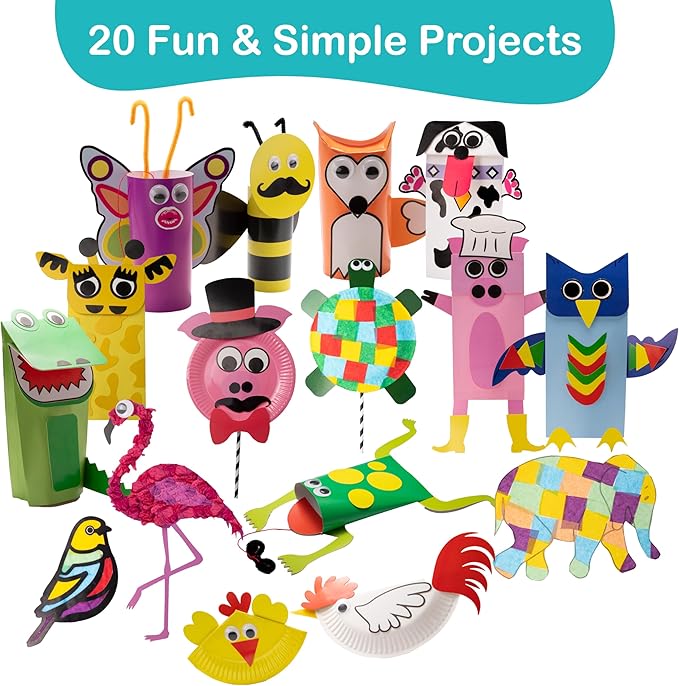 20 Crafts in a Box🎨Simple Paper Crafts for Kids✂