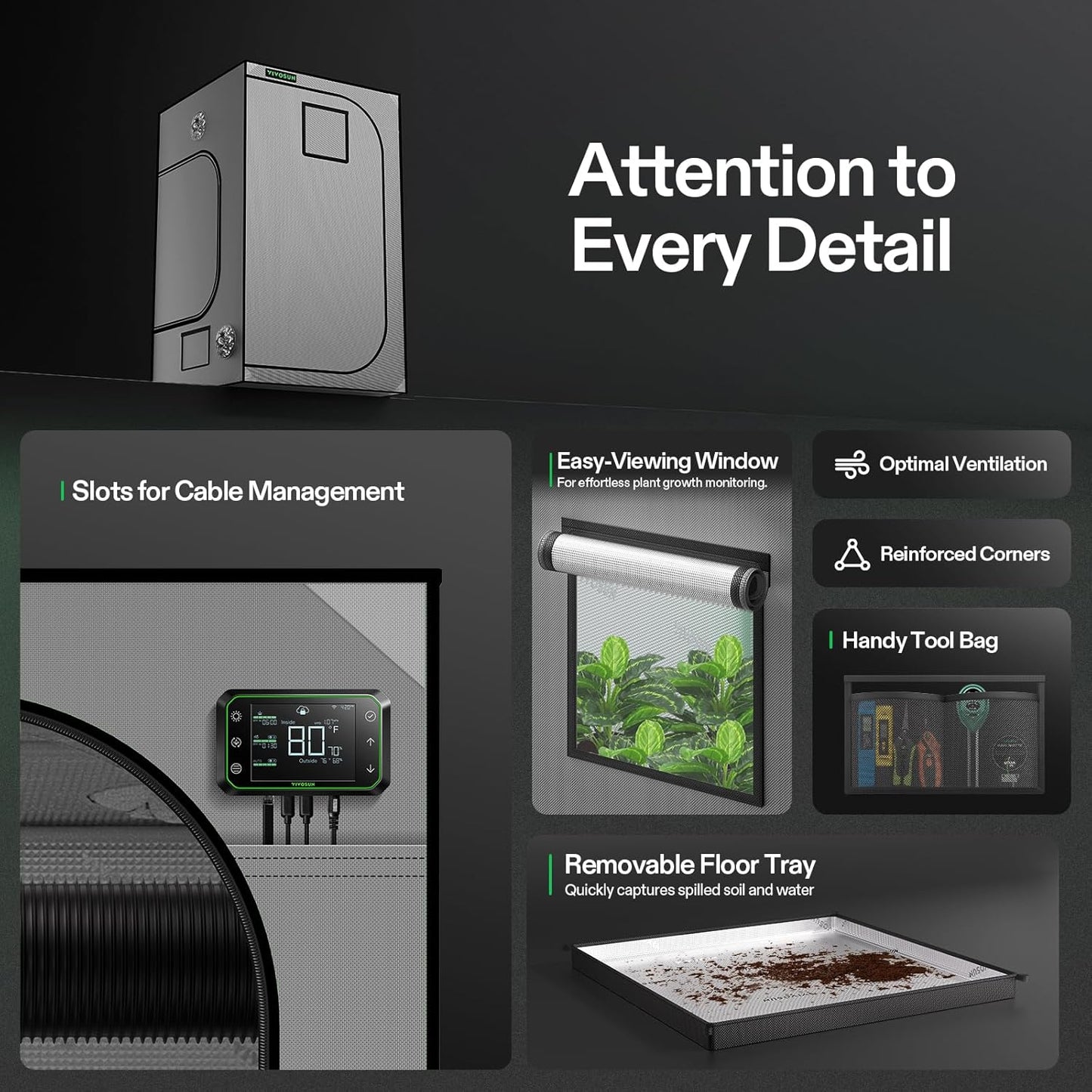 VIVOSUN S448 4x4 Grow Tent,