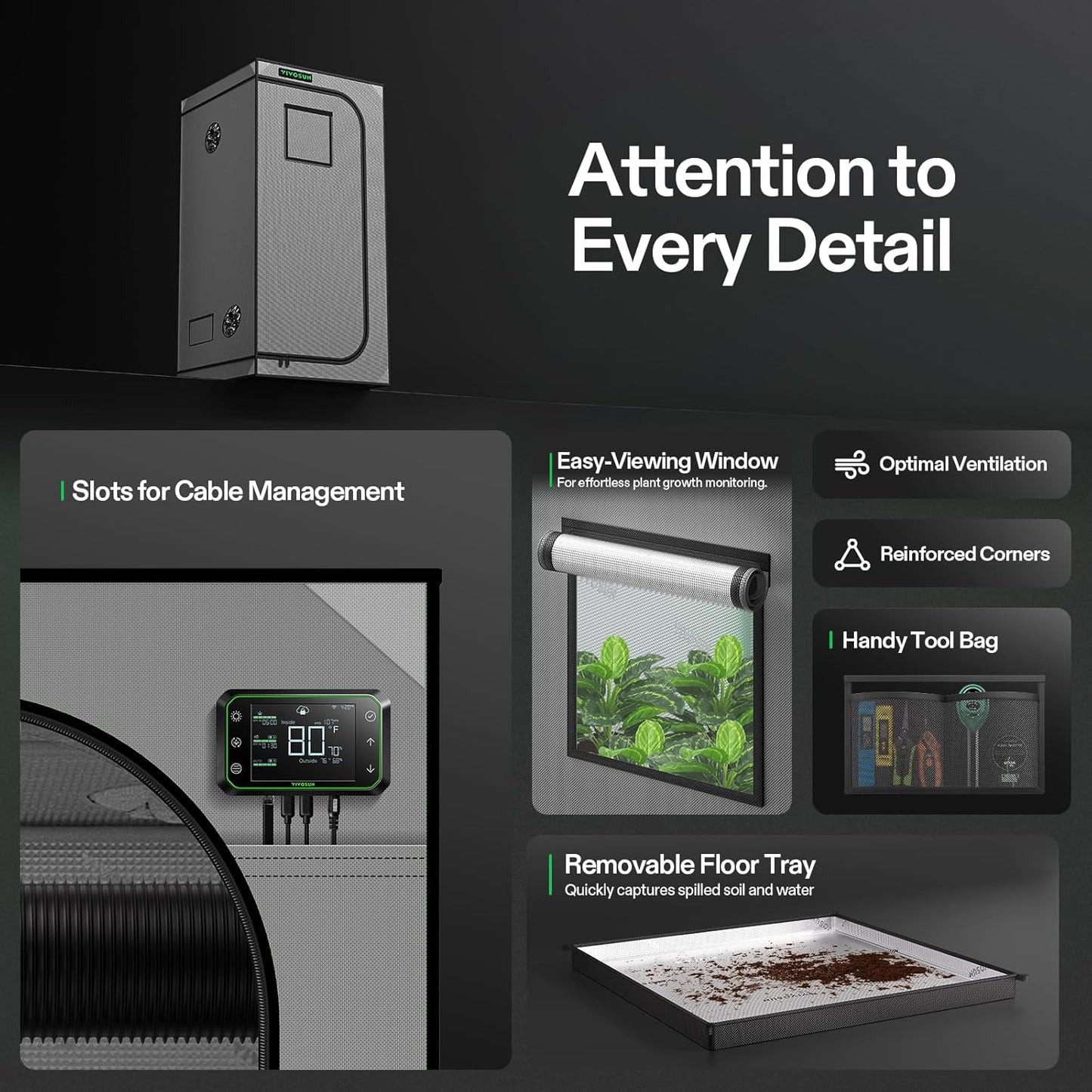 VIVOSUN S448 4x4 Grow Tent,