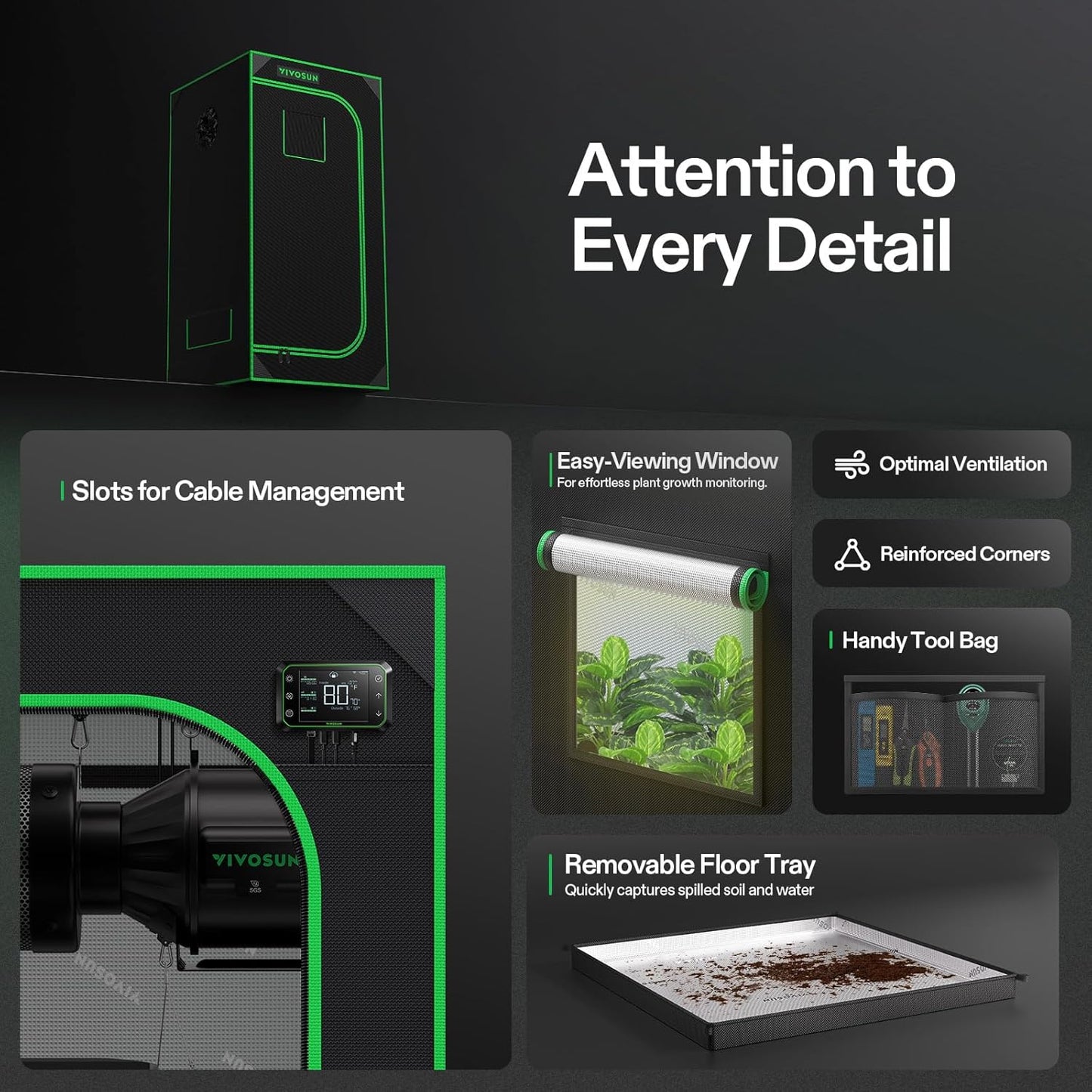 VIVOSUN S448 4x4 Grow Tent,