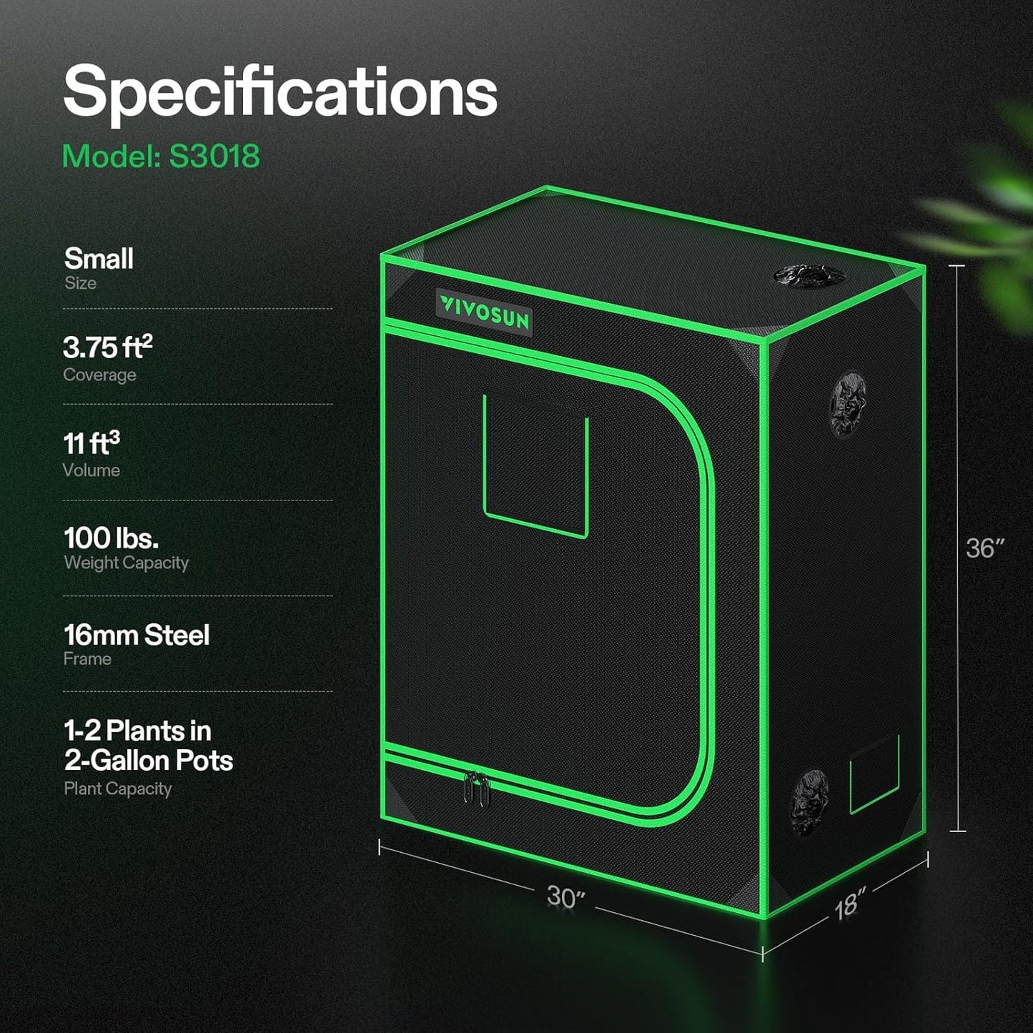 VIVOSUN S448 4x4 Grow Tent,