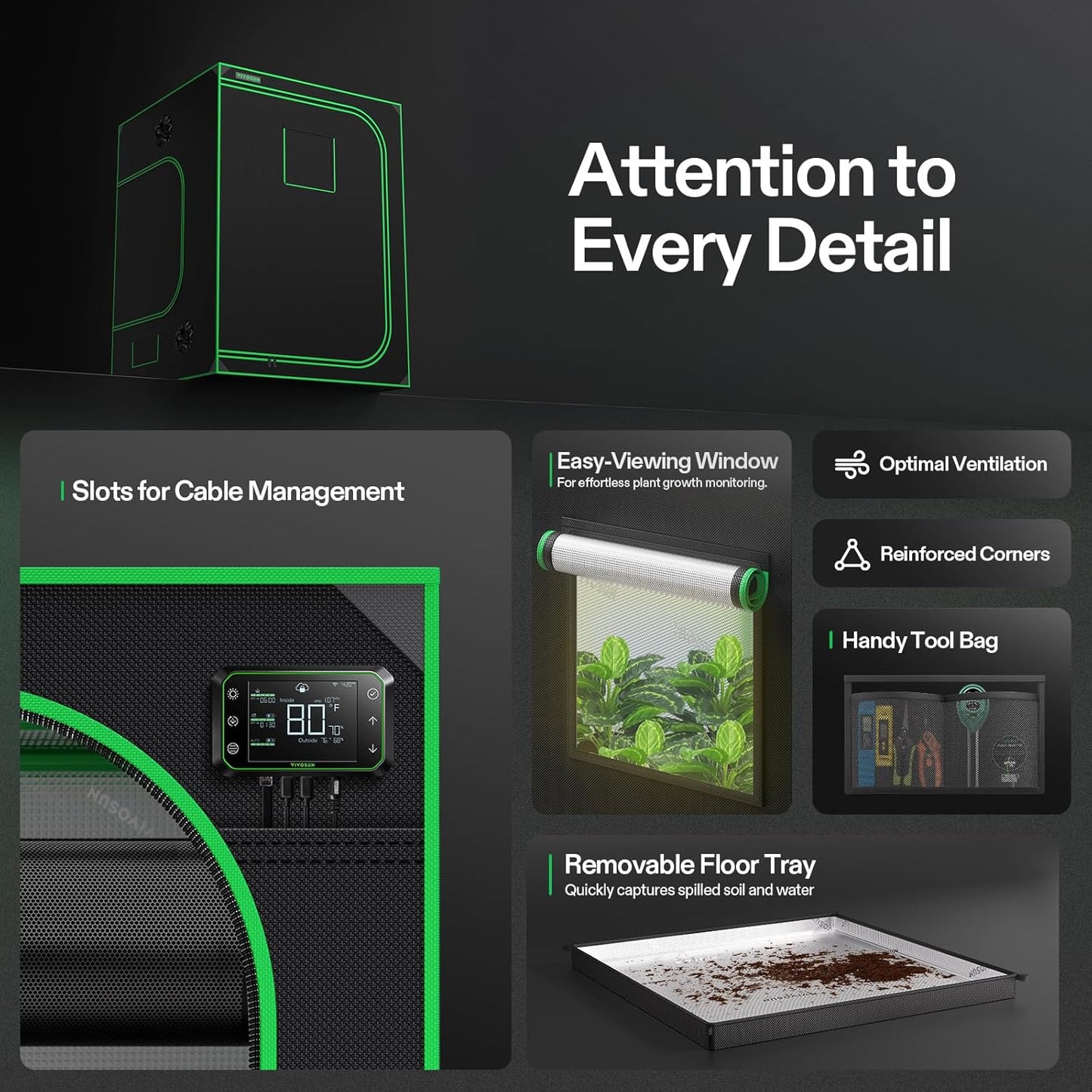 VIVOSUN S448 4x4 Grow Tent,