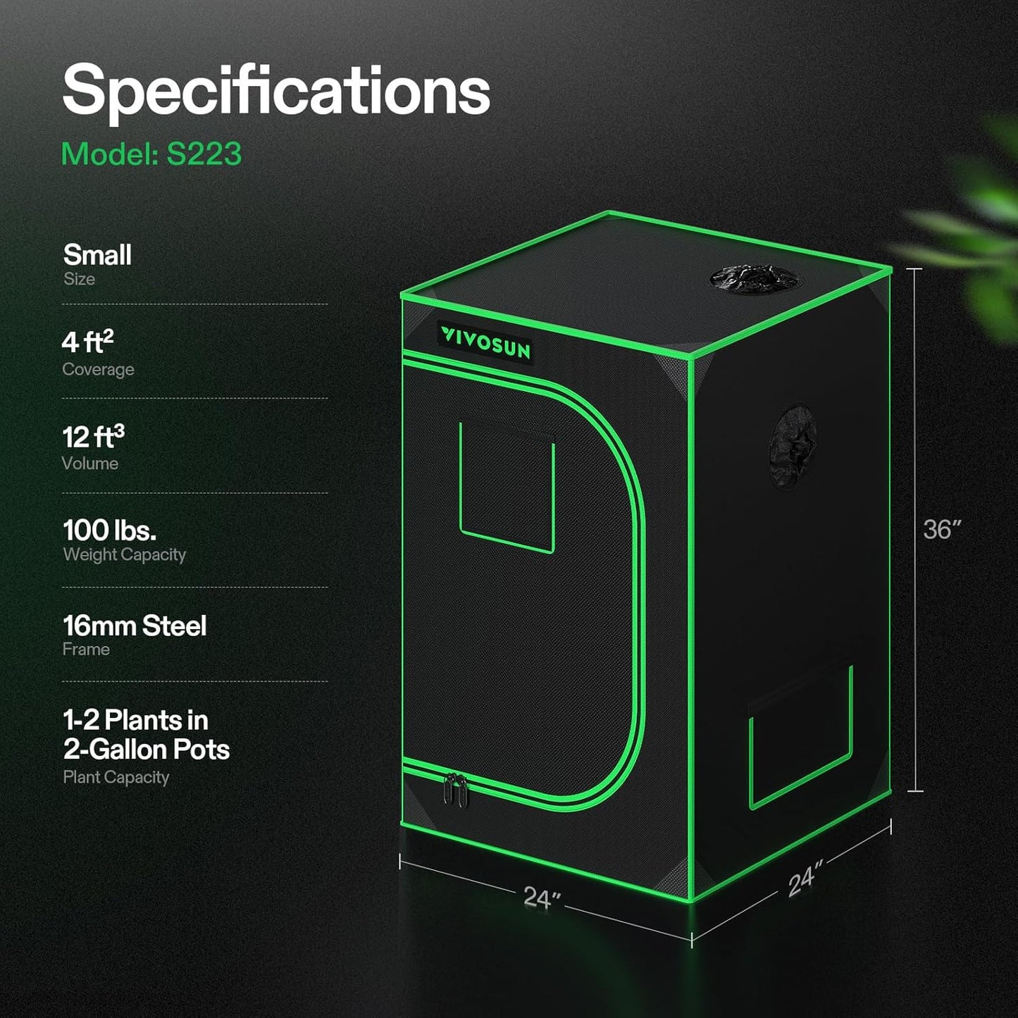 VIVOSUN S448 4x4 Grow Tent,
