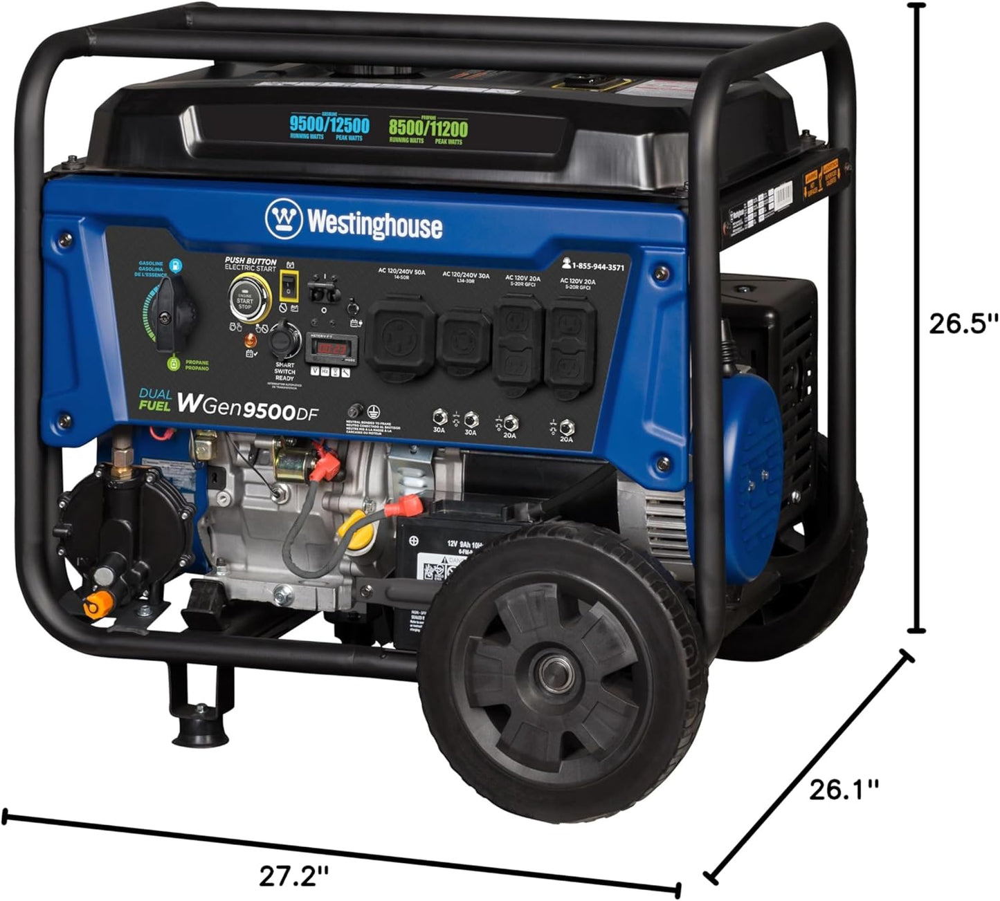 Dual Fuel Home Backup Portable Generator