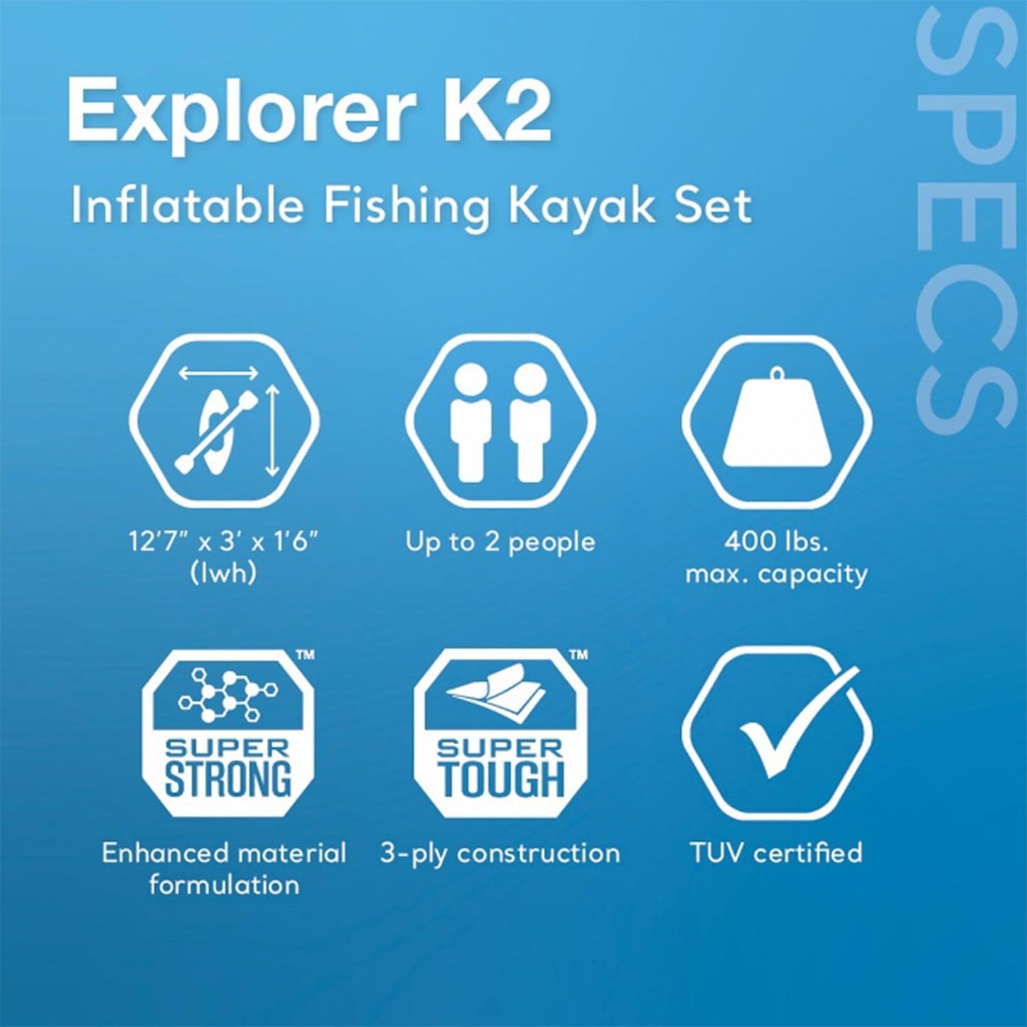 Intex 68309EP Excursion Pro K2 Inflatable Kayak Set