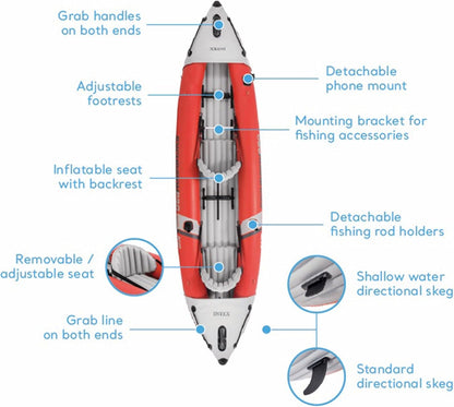 Intex 68309EP Excursion Pro K2 Inflatable Kayak Set