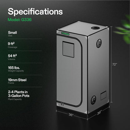 VIVOSUN S448 4x4 Grow Tent,