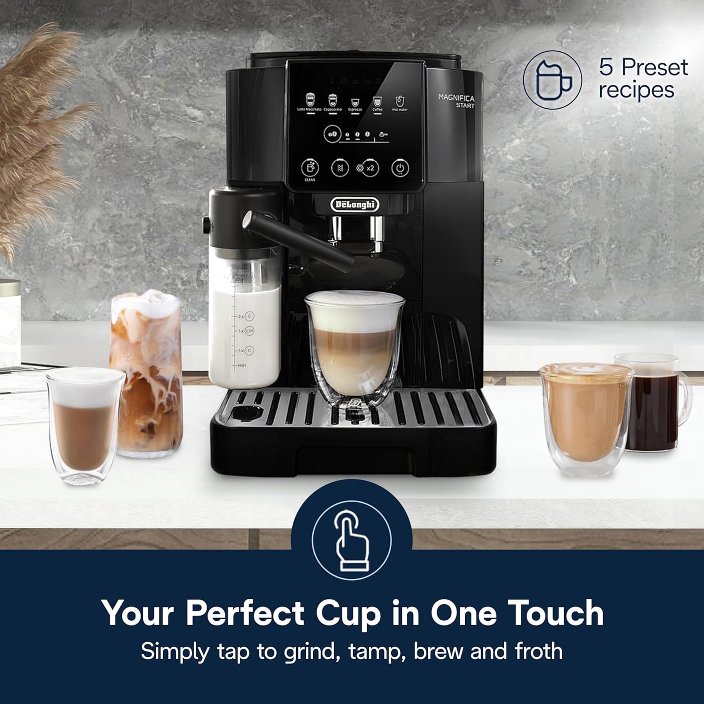 De'Longhi Magnifica Evo Automatic Espresso & Coffee Machine with Auto Milk Frothe