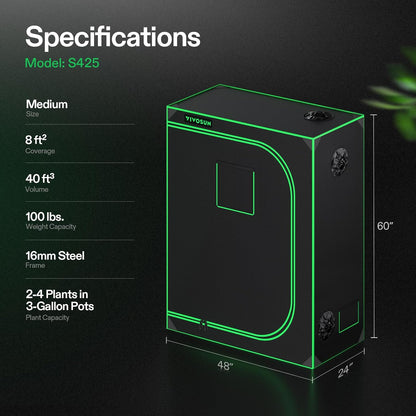 VIVOSUN S448 4x4 Grow Tent,