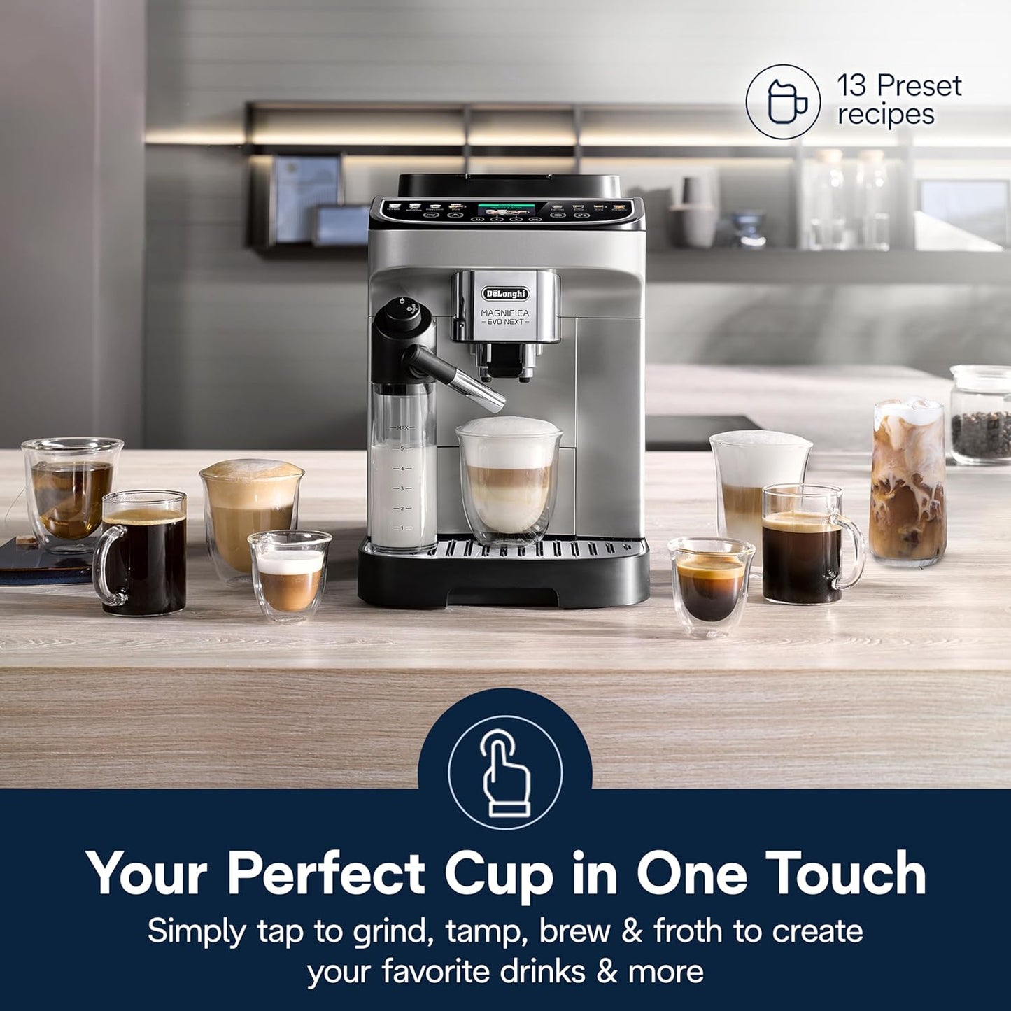 De'Longhi Magnifica Evo Automatic Espresso & Coffee Machine with Auto Milk Frothe
