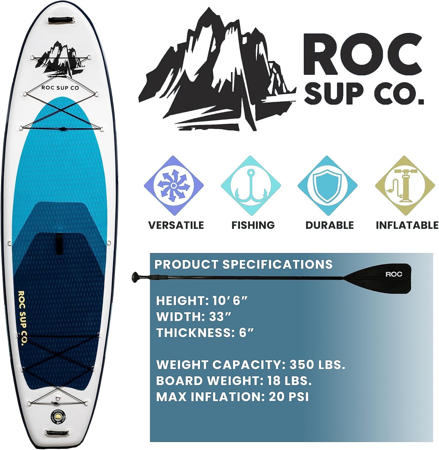 Roc Inflatable Stand Up Paddle Boards