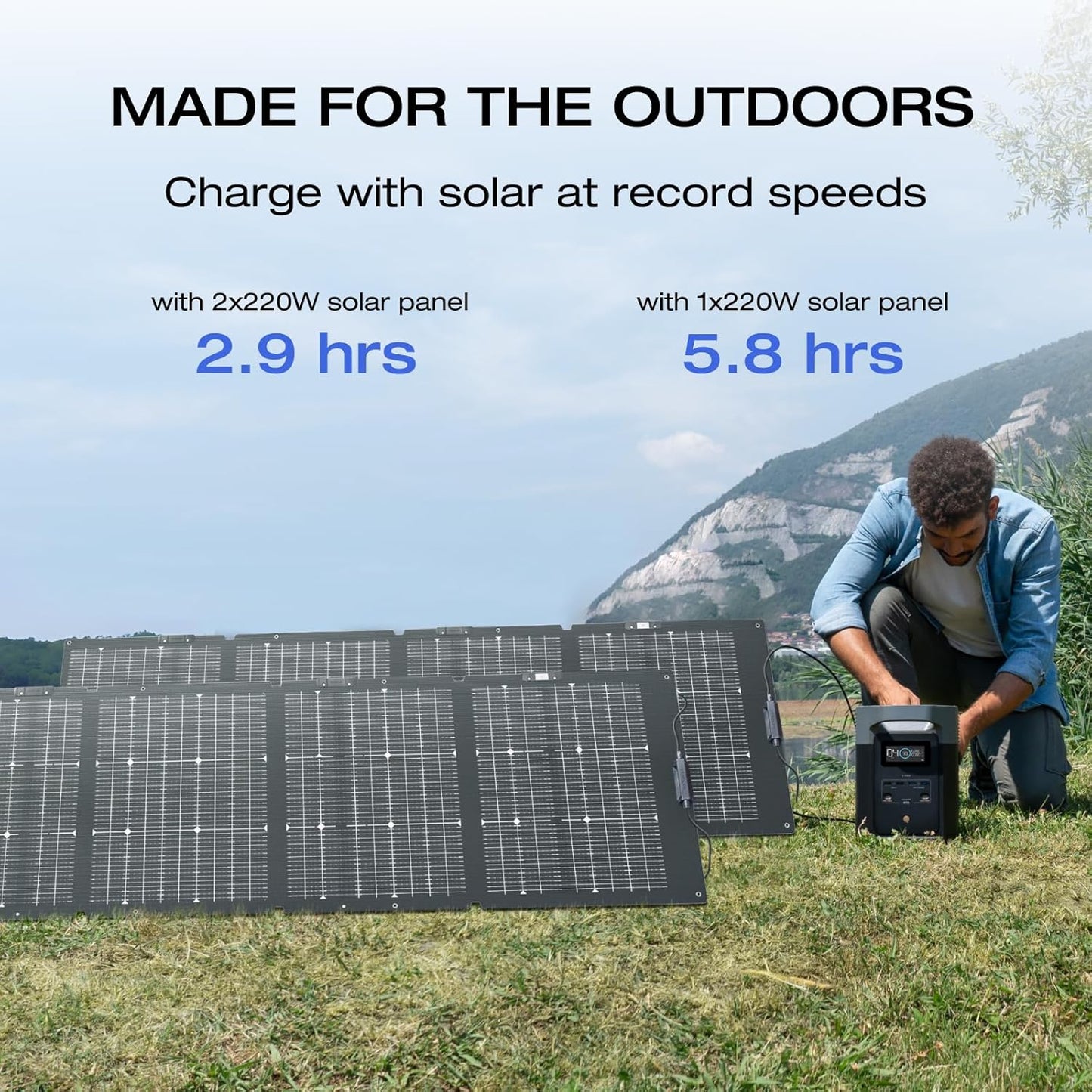 EF ECOFLOW Solar Generator DELTA2 with 220W Solar Panel