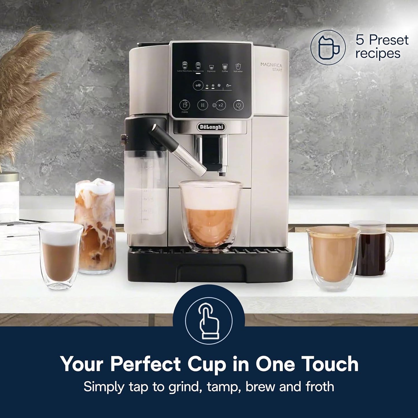 De'Longhi Magnifica Evo Automatic Espresso & Coffee Machine with Auto Milk Frothe