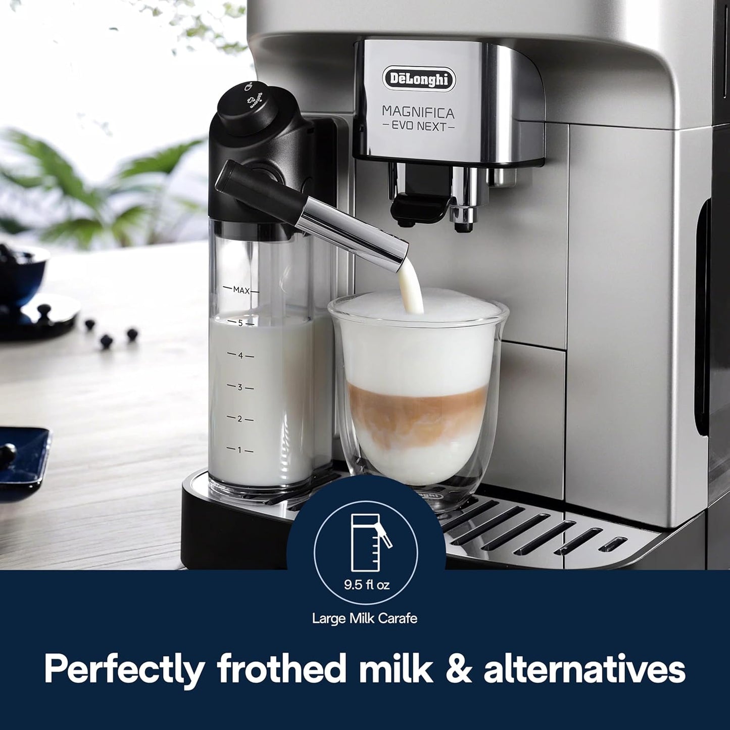 De'Longhi Magnifica Evo Automatic Espresso & Coffee Machine with Auto Milk Frothe
