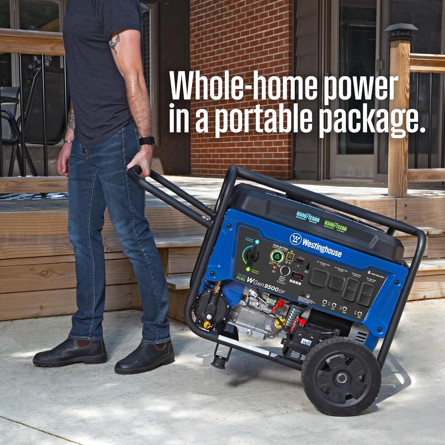 Dual Fuel Home Backup Portable Generator