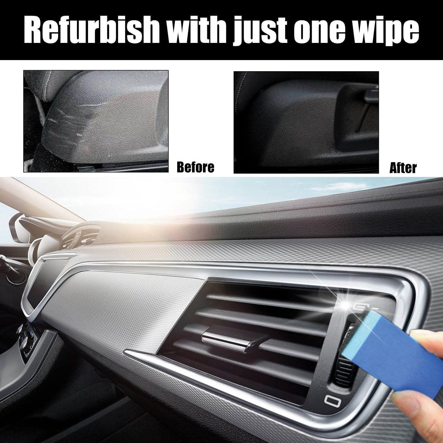 🔥Achieve a crystal-clear view! Our glass cleaner removes dirt and streaks effortlessly